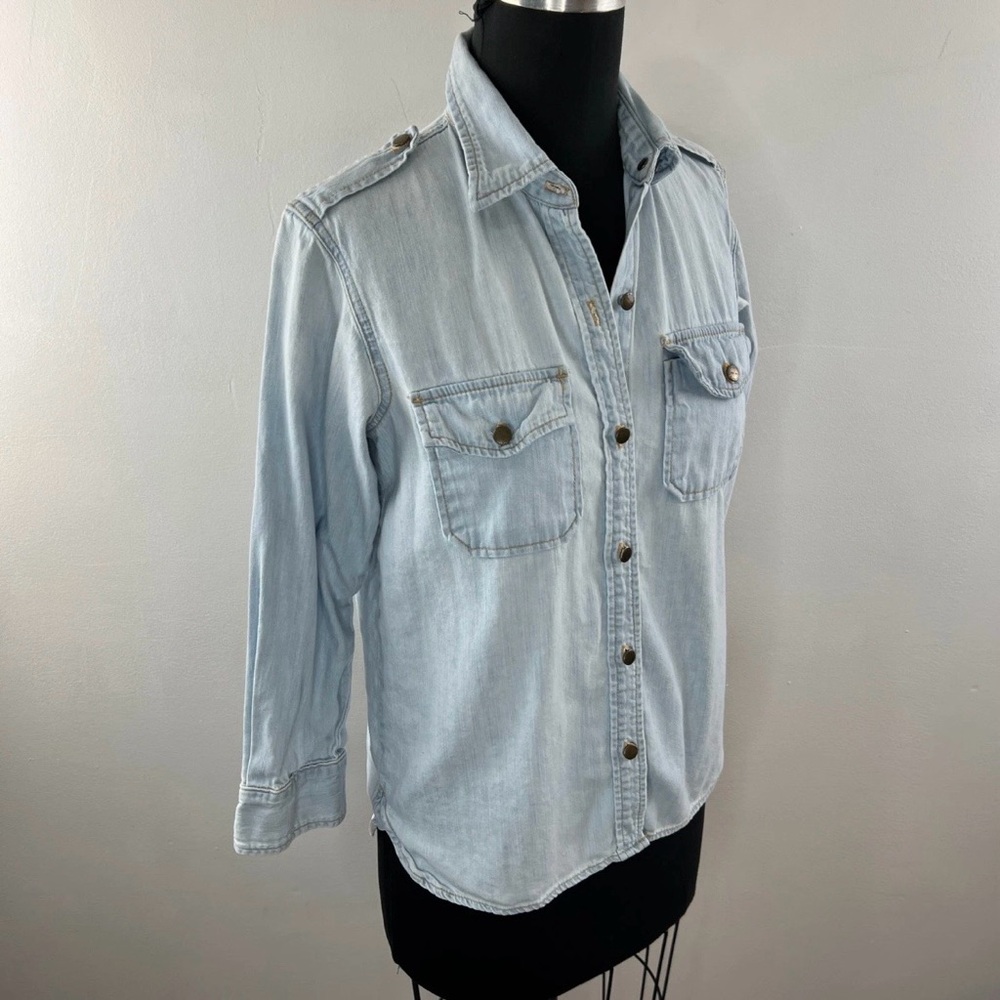 Current/Elliott Light Blue Button-Down Shirt - image 5